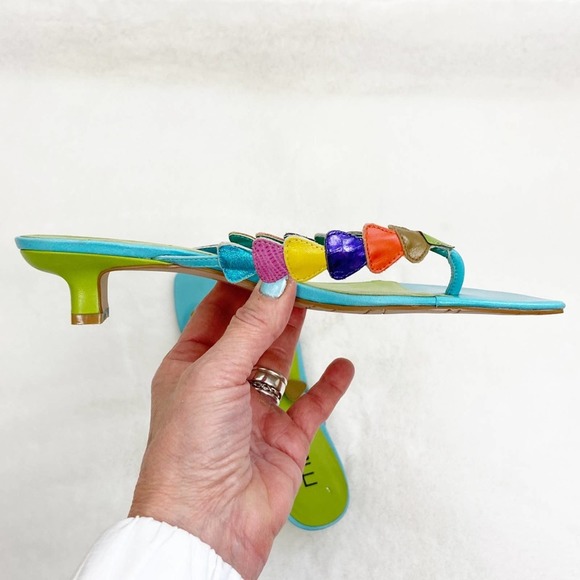 Moda Spana Heeled Flip Flop Toe Sandals 8.5 - Picture 4 of 7